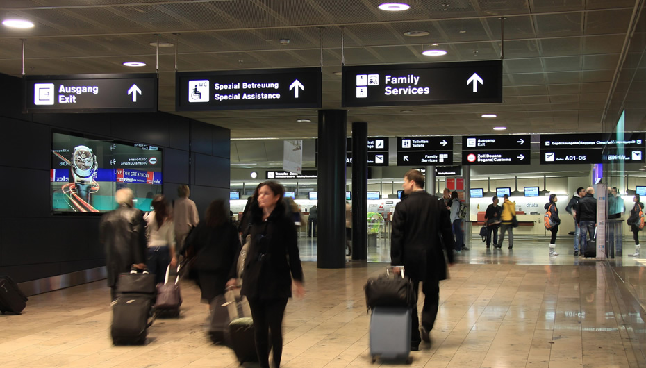 Airport signage