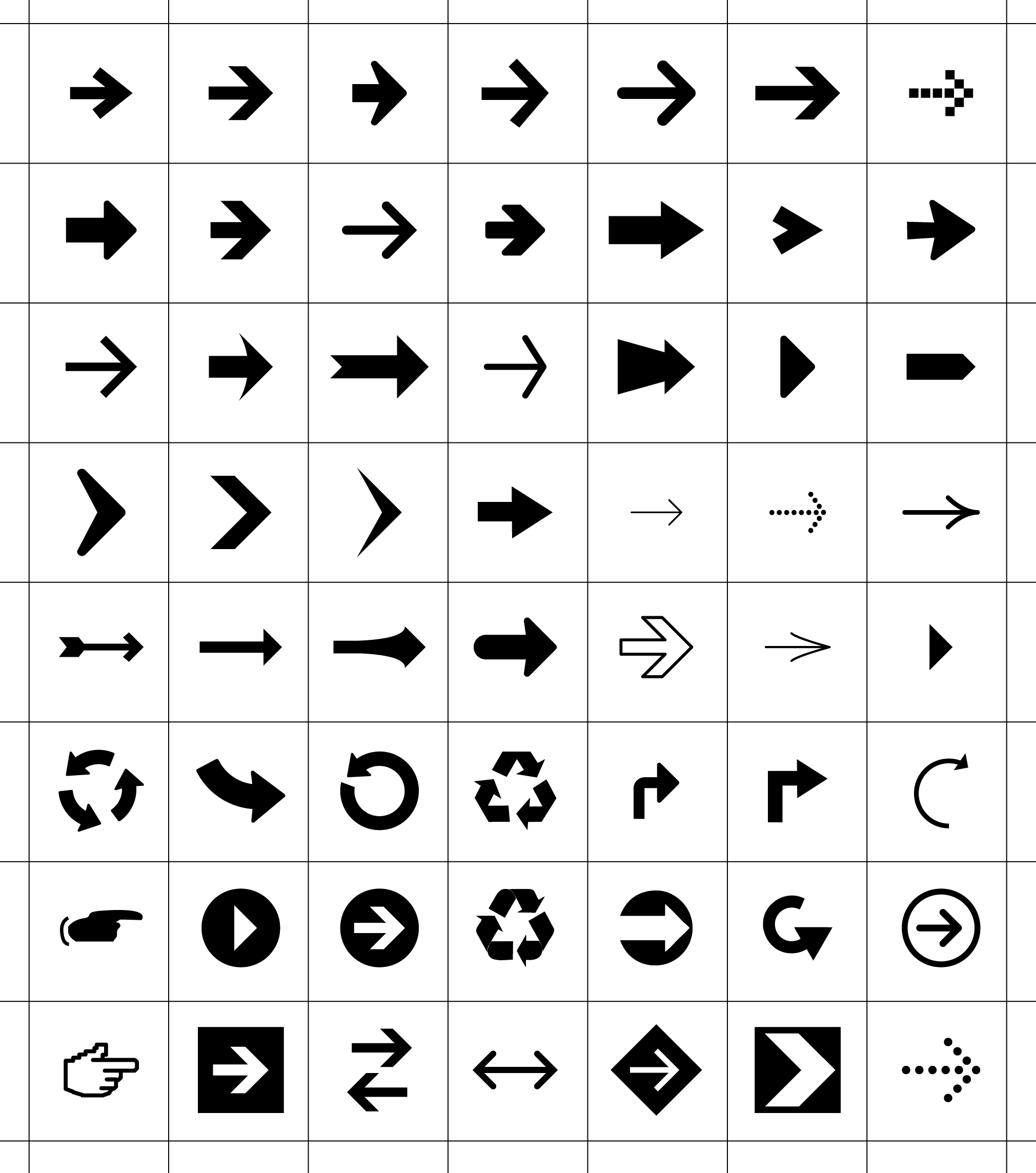 56 Free Arrow Symbols Icons