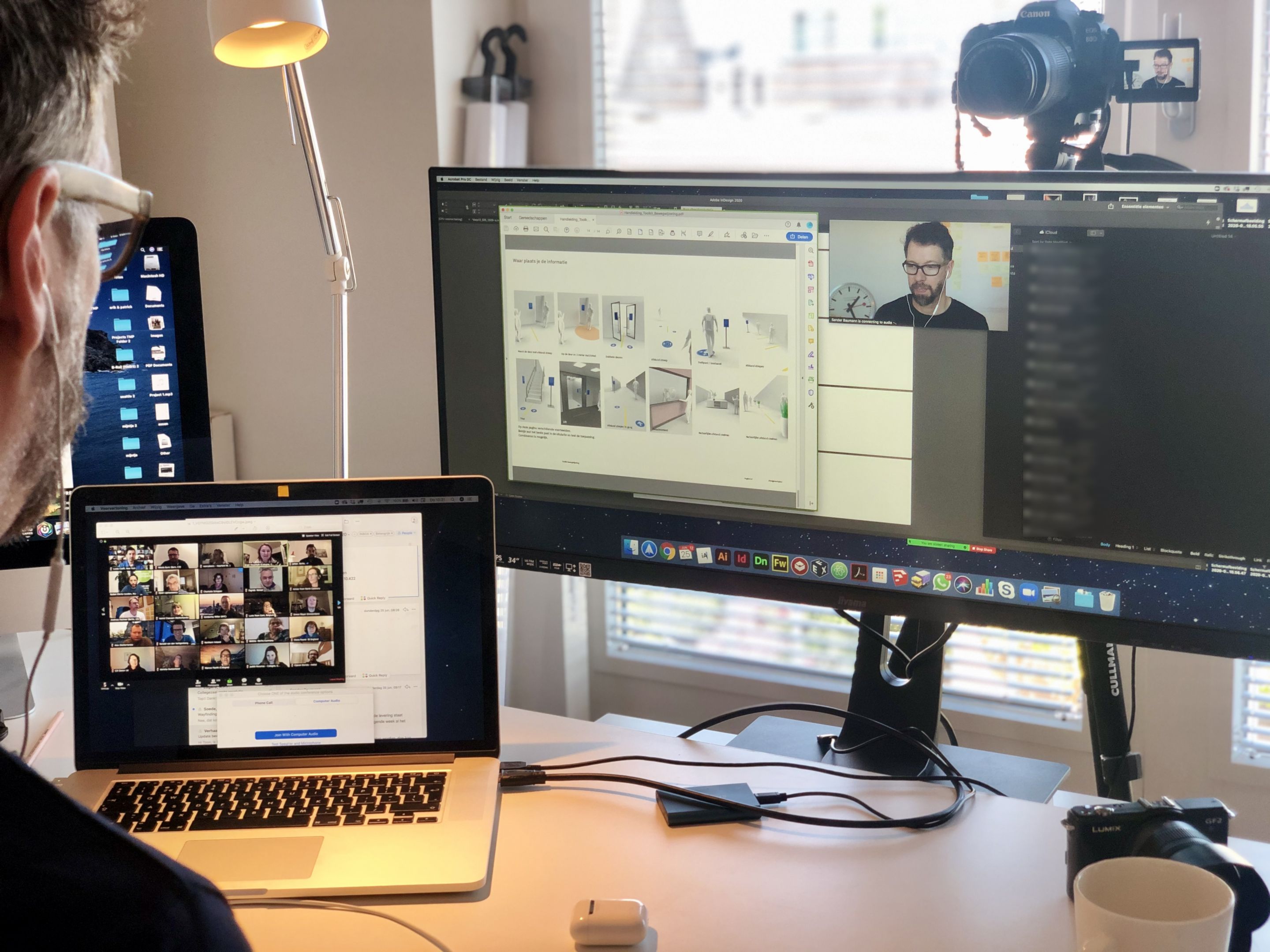 Sander Baumann working from the home studio